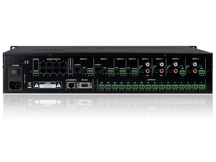 Ecler HUB1616 - cyfrowy mikser instalacyjny z wbudowanym procesorem DSP - obrazek 2