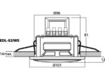 MONACOR EDL-82/WS - Głośnik sufitowy PA - obrazek 2