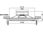 MONACOR SPE-140/WS - Pełnopasmowy głośnik do montażu wpustowego, 10W<sub>RMS</sub> - obrazek 2