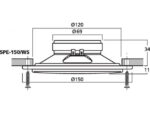 MONACOR SPE-150/WS - Pełnopasmowy głośnik do montażu wpustowego, 15W<sub>RMS</sub>, 4Ω - obrazek 3