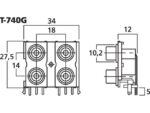 MONACOR T-740G - Gniazda montażowe RCA do lutowania - obrazek 2
