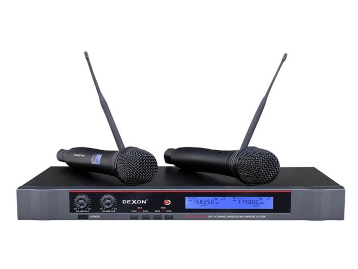 Dexon - MBD 832 - podwójny mikrofon bezprzewodowy do ręki - obrazek 3