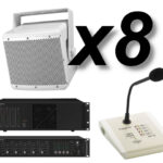 Monacor PAB-82WP x8 + PA-6040MPX + PA-4240 + PA-4000RC - Nagłośnienie Stadionu/Orlika