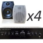 TAGA Harmony TA-400MIC + TOS-315 x4 - Nagłośnienie naścienne do 60m2
