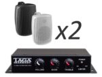 TAGA Harmony TA-25MINI + Monacor WALL-05 x2 - Nagłośnienie naścienne do 30m2